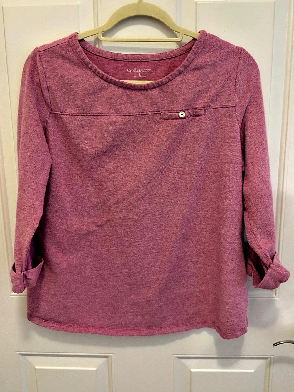 Croft & Barrow Pink Long Sleeve Tunic Like New